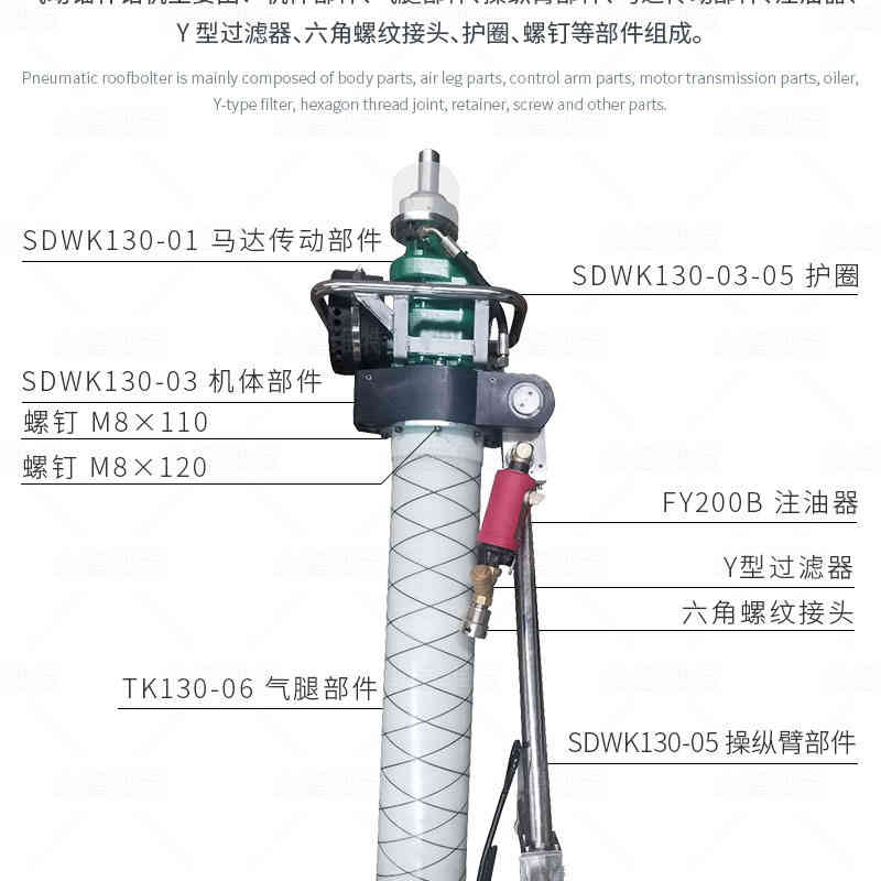 煤礦錨桿鉆機(jī)零件