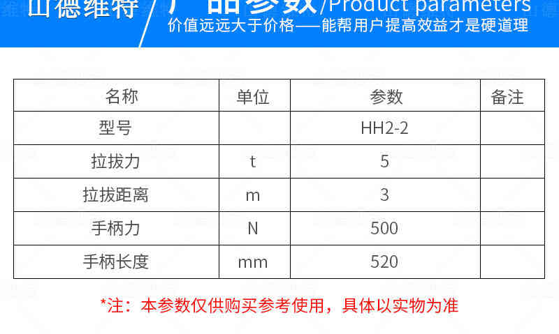礦用回柱器參數(shù)