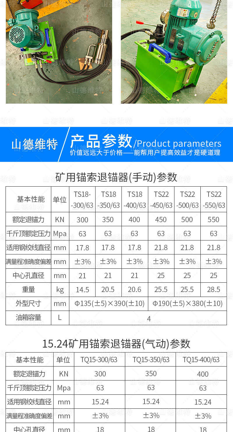 手動(dòng)錨索退錨器參數(shù)